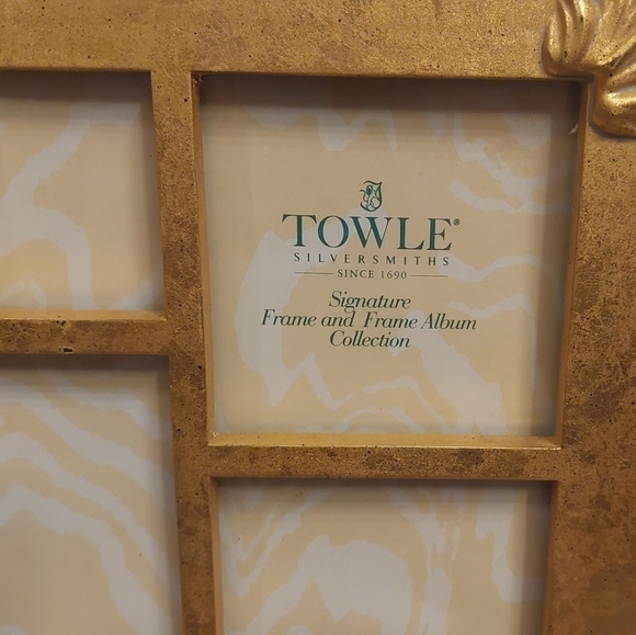 TOWLE Silversmiths gold leaf collage picture frame - Picture 2 of 10